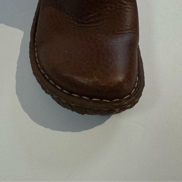 Born Yuma Chestnut Leather Shearling Lace-Up  Boot Gum Sole W6647 Sz 6/EU 36.5 - Picture 6 of 8